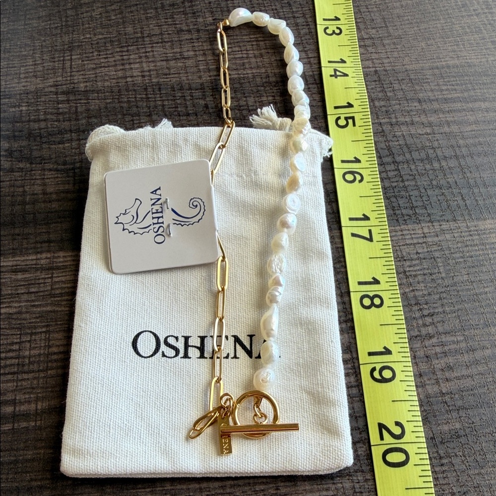 Oshena Gold and Pearl Necklace